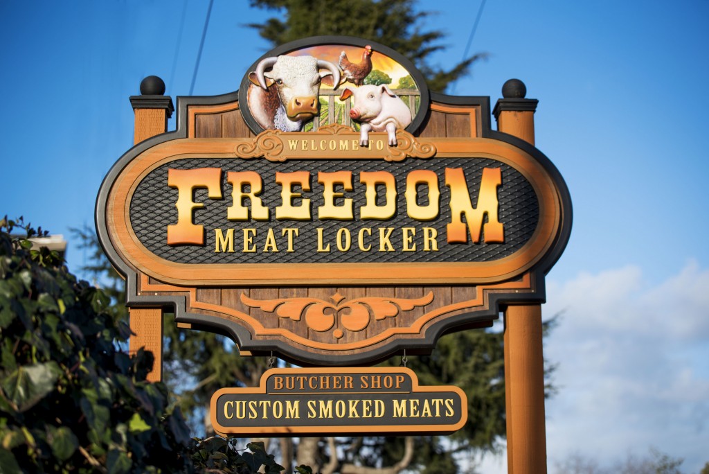 View More: http://andreaclarkphotography.pass.us/signs-by-van-freedom-meat-locker-sign